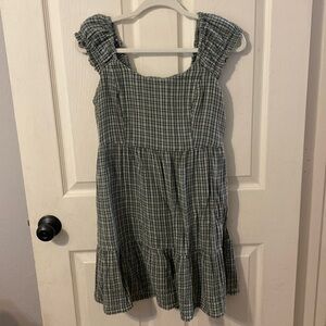Green Plaid Women’s Mini Dress